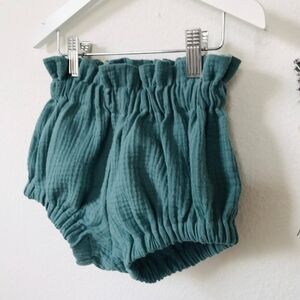 Baby Boy Girl High Waist Green Bubble Bloomer Cotton Shorts Bottom Diaper Cover